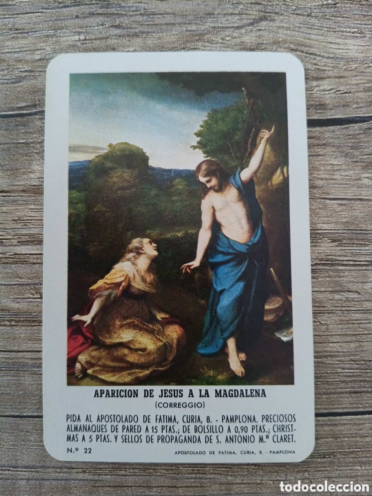 Coleccionismo Calendarios: CALENDARIO FOURNIER A&Ntilde;O 1971 APARICION DE JESUS A LA MAGDALENA