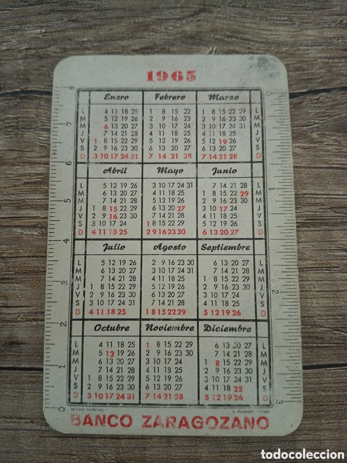 Collezionismo Calendari: CALENDARIO FOURNIER A&Ntilde;O 1965 y 1966 BANCO ZARAGOZANO