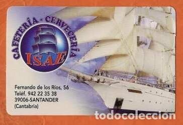 Coleccionismo Calendarios: CALENDARIO DE BOLSILLO A&Ntilde;O 2010 VELERO- CAFETER&Iacute;A ISAE - SANTANDER - VER FOTO REVERSO