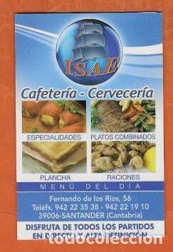 Coleccionismo Calendarios: CALENDARIO DE BOLSILLO A&Ntilde;O 2013 CAFETER&Iacute;A - CERVECER&Iacute;A ISAE - SANTANDER - F&Uacute;TBOL - VER FOTOS