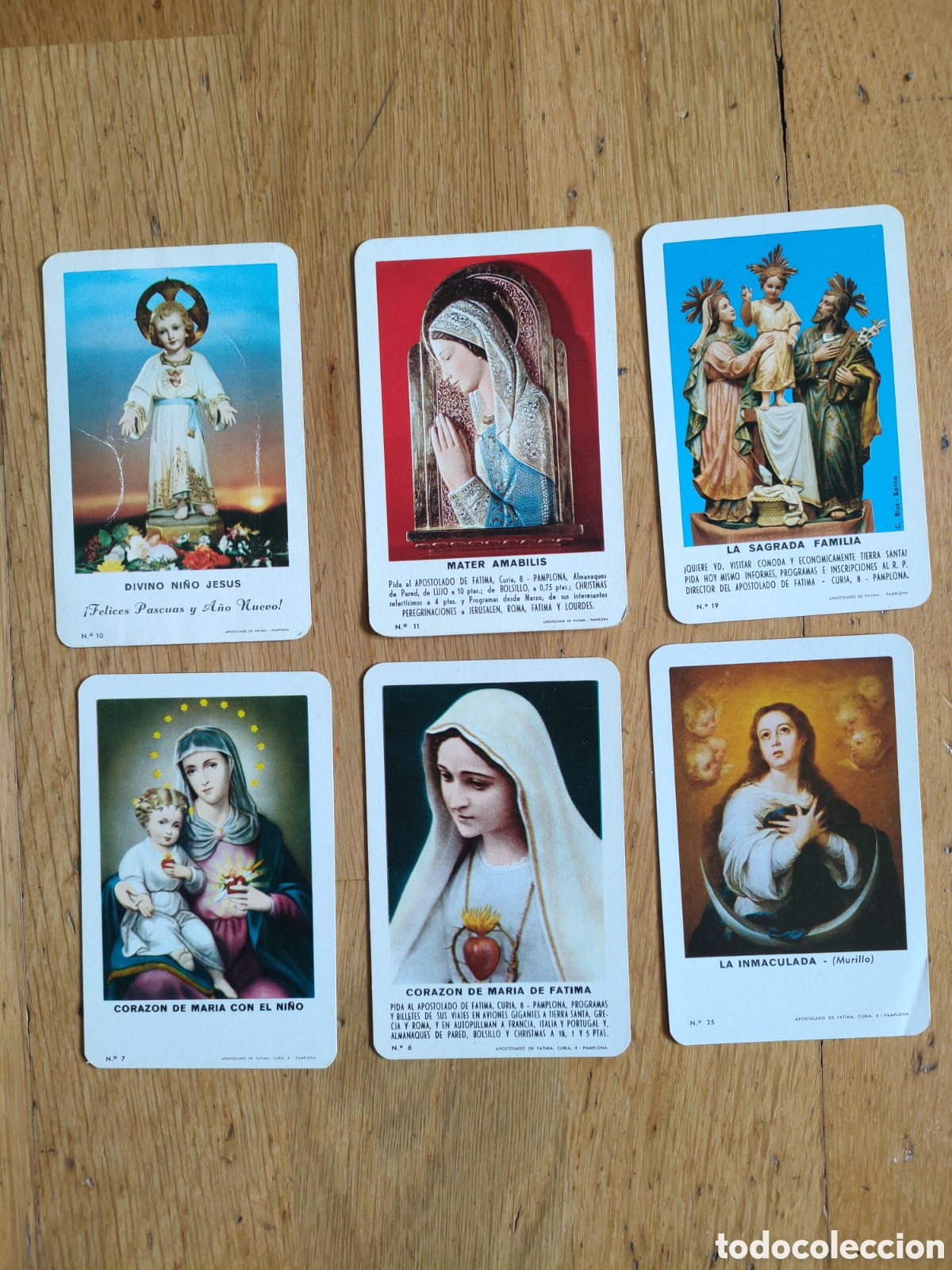 Coleccionismo Calendarios: LOTE SEIS CALENDARIOS BOLSILLO APOSTOLADO DE F&Aacute;TIMA .FOURNIER