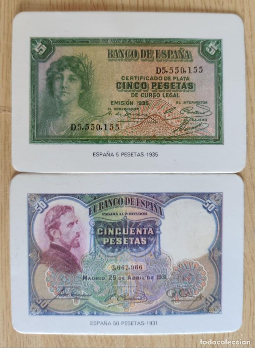 Coleccionismo Calendarios: CALENDARIOS 2 BILLETE 5 PESETAS 1935 50 PTAS 1931 A&Ntilde;O 1983 N&ordm; 148-151 SANEAMIENTOS ARAGON ZARAGOZA