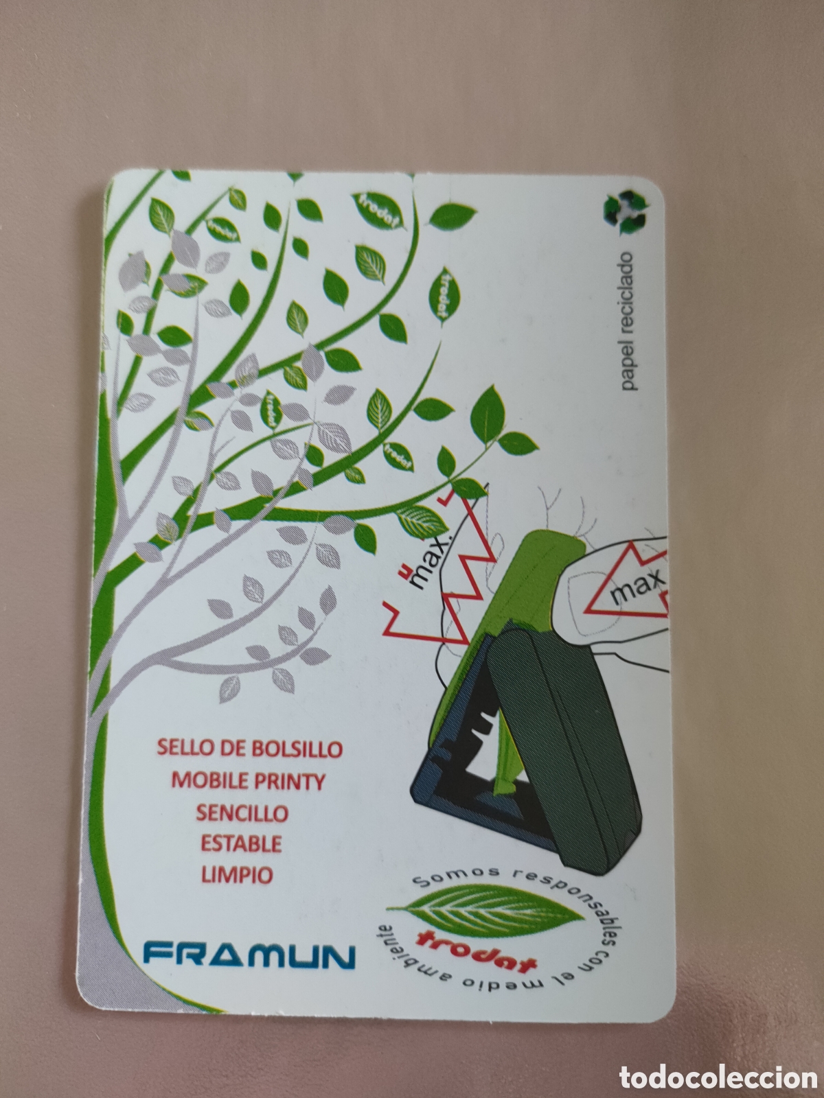 Coleccionismo Calendarios: Calendario Trodat 2010 con publicidad Sellos de caucho Elizburu Pamplona