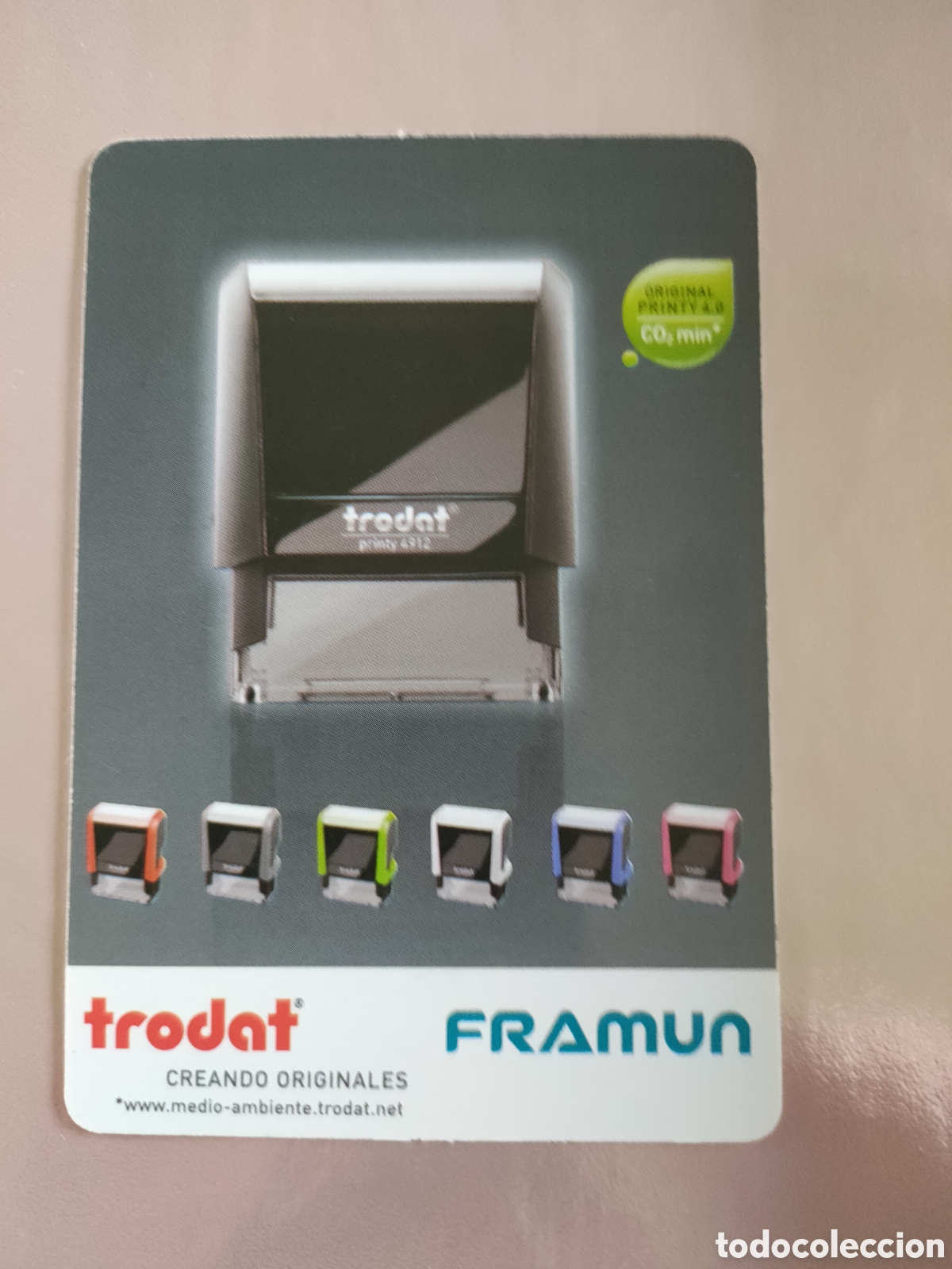 Coleccionismo Calendarios: Calendario Trodat 2012 con publicidad sellos de caucho Elizburu Pamplona