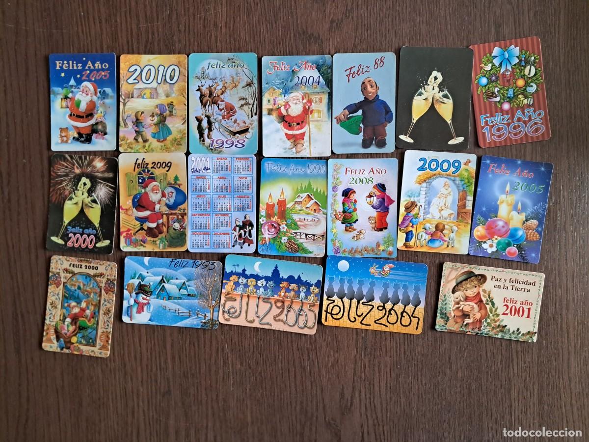 Coleccionismo Calendarios: lote de 19 calendarios de serie de felicitaciones de navidad.