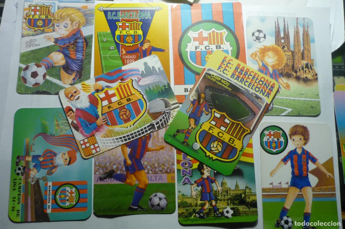 Coleccionismo Calendarios: lote calendarios futbol dif a&ntilde;os f c barcelona