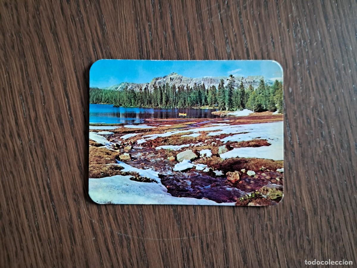 Coleccionismo Calendarios: calendario de serie DLB 42.958, paisaje nevado, agua y monta&ntilde;as al fondo, a&ntilde;o 1972.