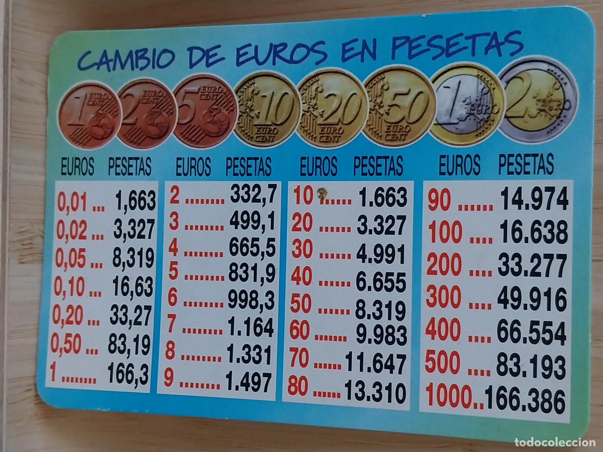 Coleccionismo Calendarios: EUROS PESETAS CALENDARIO 2002 PUBLI TALLERES LOPEZ MECANICA MADRID REF BO.628