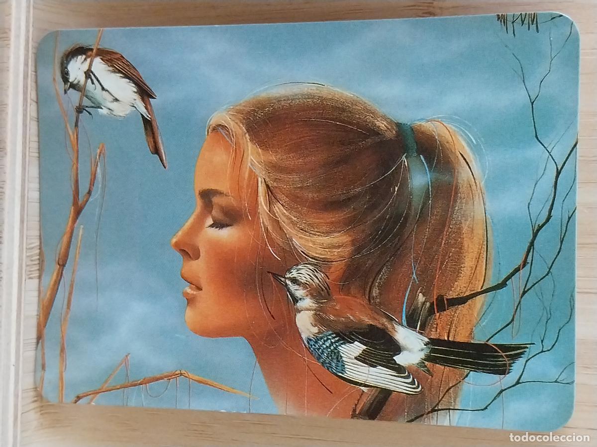 Coleccionismo Calendarios: MUJER PAJAROS ILUSTRACION CALENDARIO 1994 PUBLI YESUS PELUQUERIA REF BO.5835