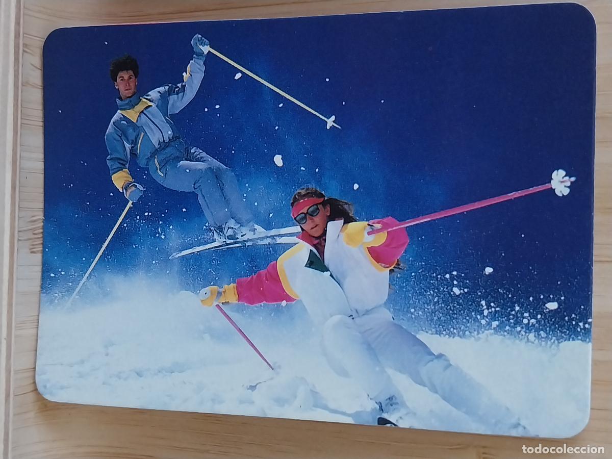 Coleccionismo Calendarios: ESQUI ILUSTRACION CALENDARIO 1990 PUBLI AUTO ESCUELA ICON REF MP 41