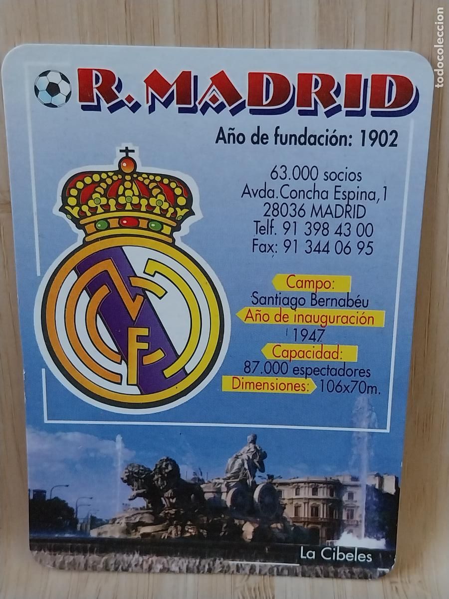 Coleccionismo Calendarios: REAL MADRID CIBELES CALENDARIO 2002 PUBLI TALLERES LOPEZ FUENLABRADA REF BO. 674