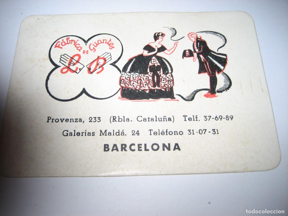 Coleccionismo Calendarios: bonito calendario de bolsillo a&ntilde;o 1954 . fabrica de guantes LB Barcelona