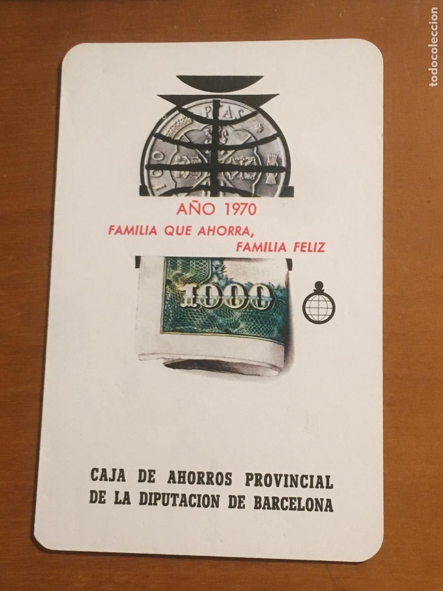Coleccionismo Calendarios: fournier caja ahorros provincial diputacion barcelona 1970 calendario original antiguo