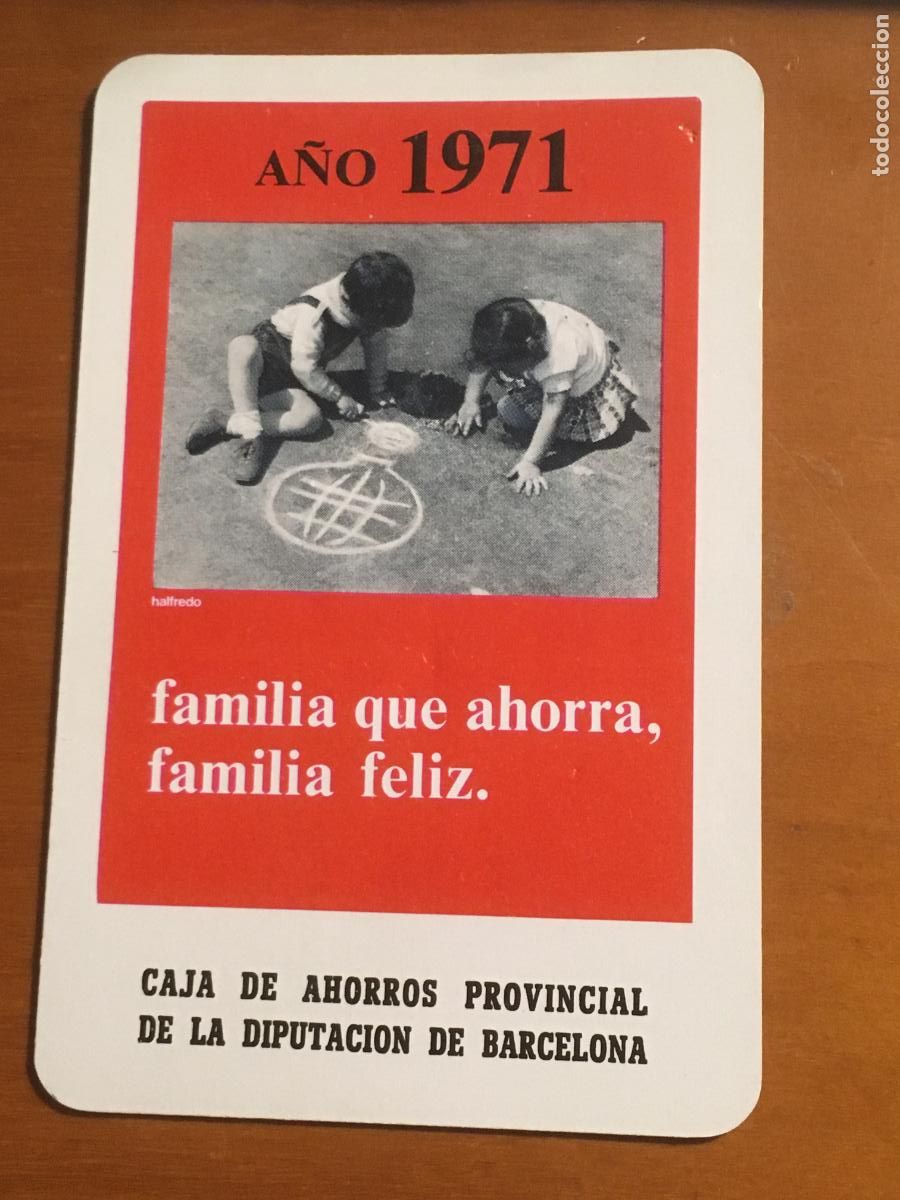Coleccionismo Calendarios: fournier caja ahorros provincial diputacion barcelona 1971 calendario original antiguo