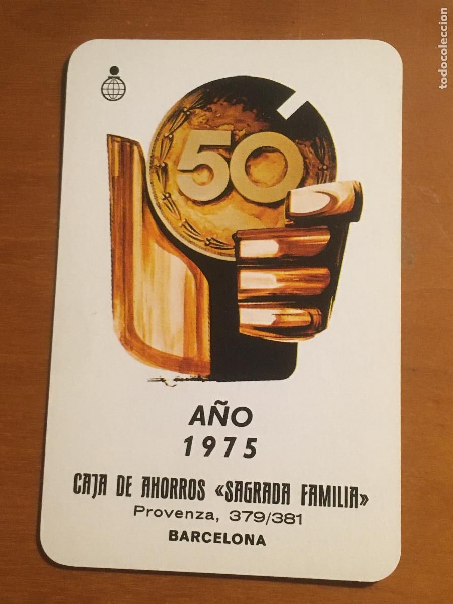 Colecionismo Calend&aacute;rios: fournier caja ahorros sagrada familia barcelona 1975 calendario original antiguo