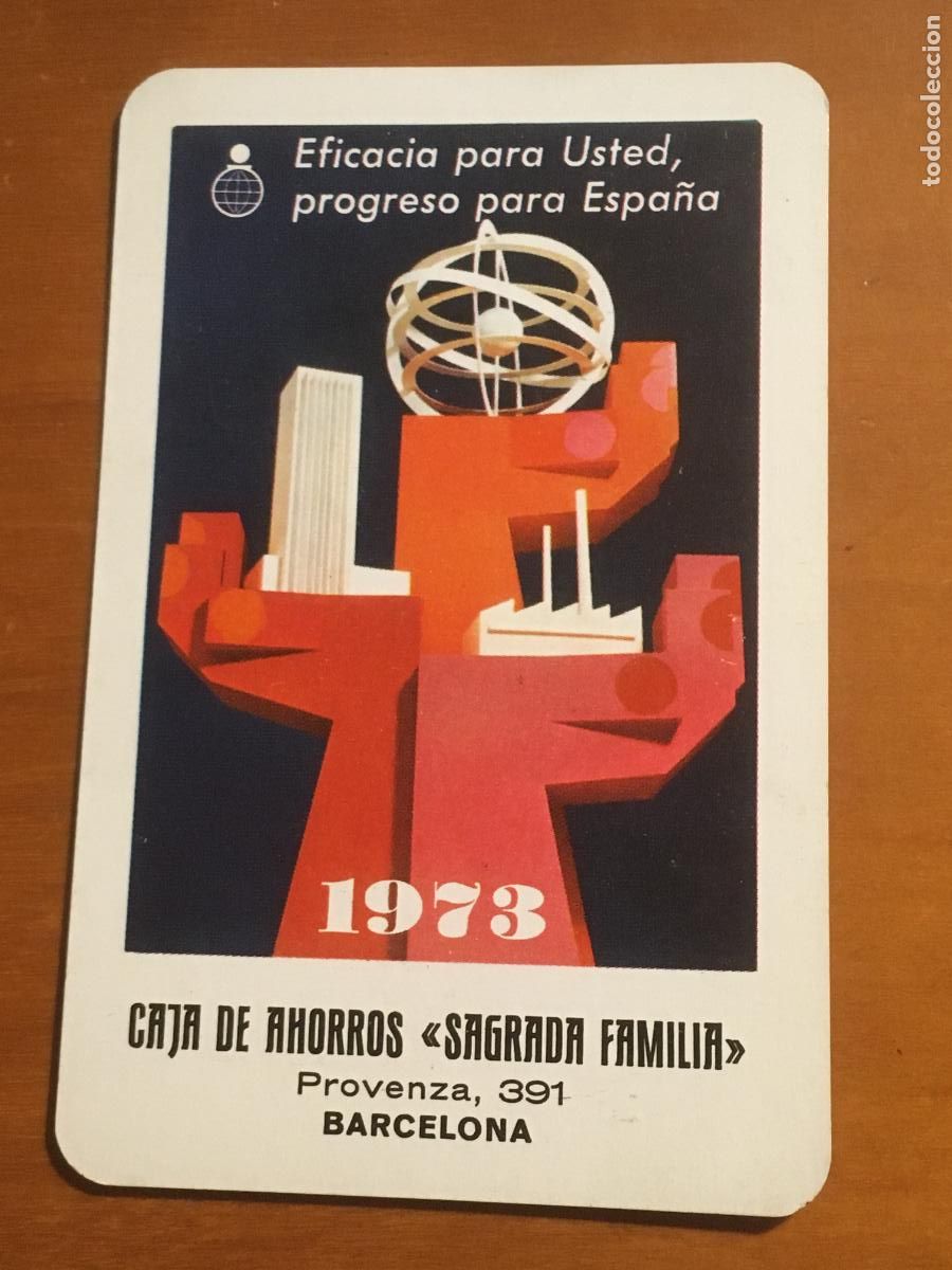 Colecionismo Calend&aacute;rios: fournier caja ahorros sagrada familia barcelona 1973 calendario original antiguo