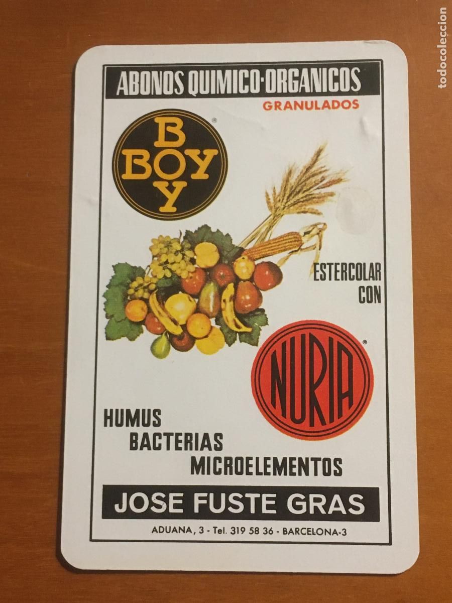 Colecionismo Calend&aacute;rios: fournier boy abonos quimico organicos 1971 calendario original antiguo