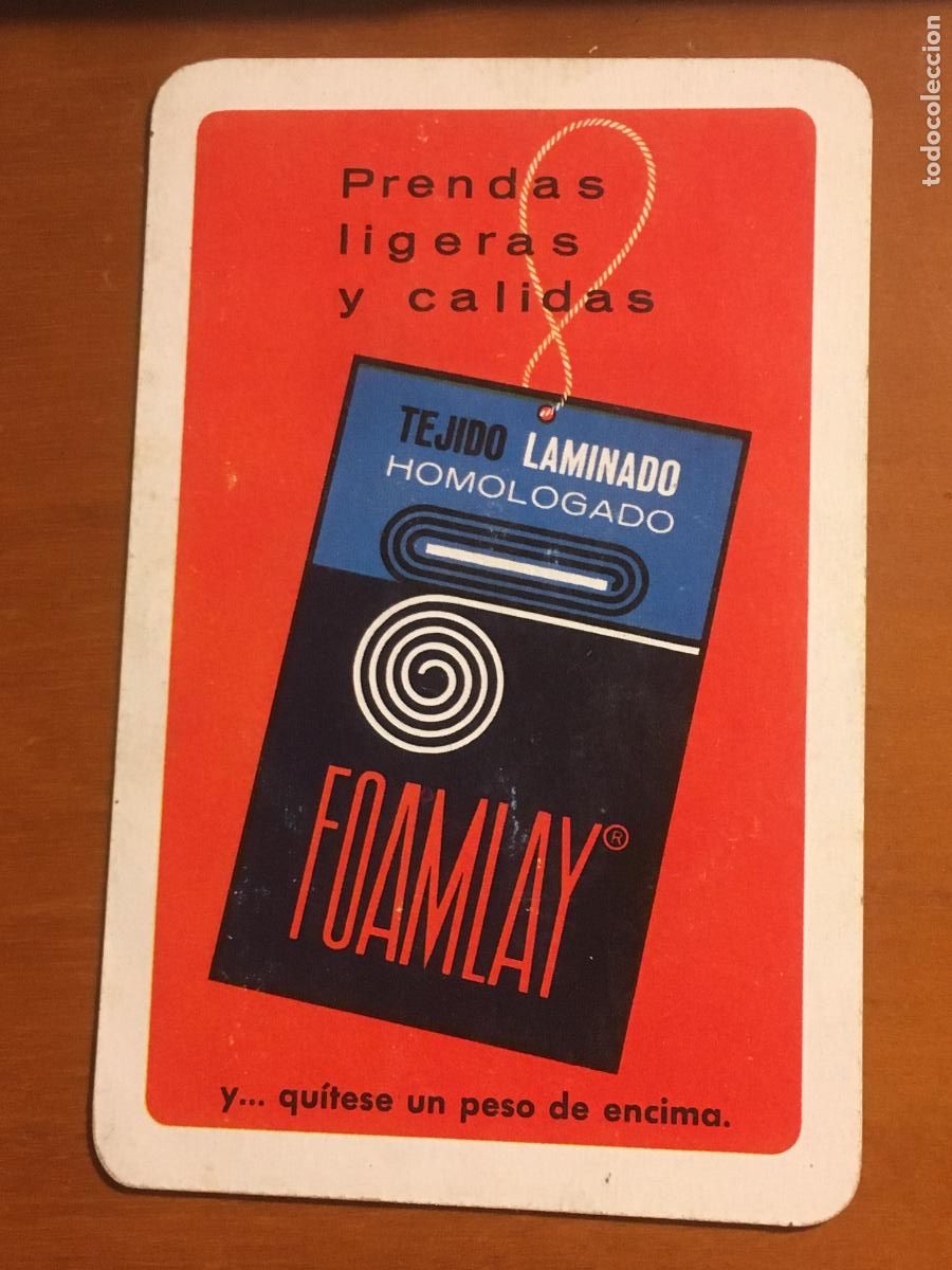 Coleccionismo Calendarios: fournier foamlay 1966 calendario original antiguo