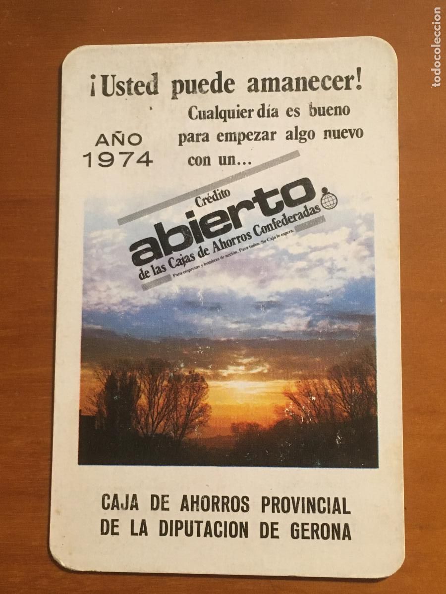 Coleccionismo Calendarios: fournier caja ahorros provincial gerona 1974 calendario original antiguo