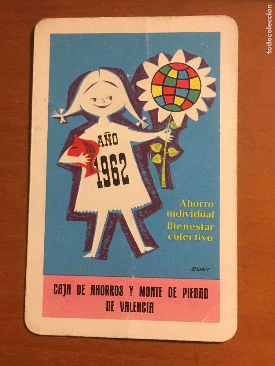 Coleccionismo Calendarios: fournier caja ahorros monte piedad valencia 1962 calendario original antiguo