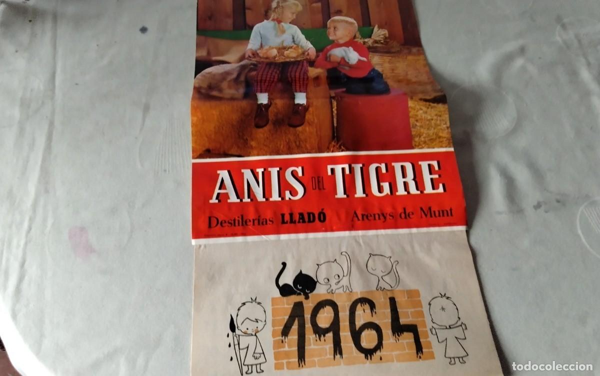 Coleccionismo Calendarios: ARENYS DE MUNT CALENDARIO A&Ntilde;O 1964 COMPLETO DE ANIS DEL TIGRE DESTILERIAS LLADO