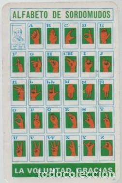 Coleccionismo Calendarios: CALENDARIO FOURNIER ALFABETO SORDOMUDOS A&Ntilde;O 1983 CAL-10974