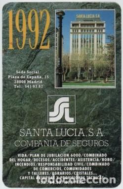 Coleccionismo Calendarios: CALENDARIO FOURNIER SANTA LUCIA SEGUROS A&Ntilde;O 1992 CAL-10988 ,5