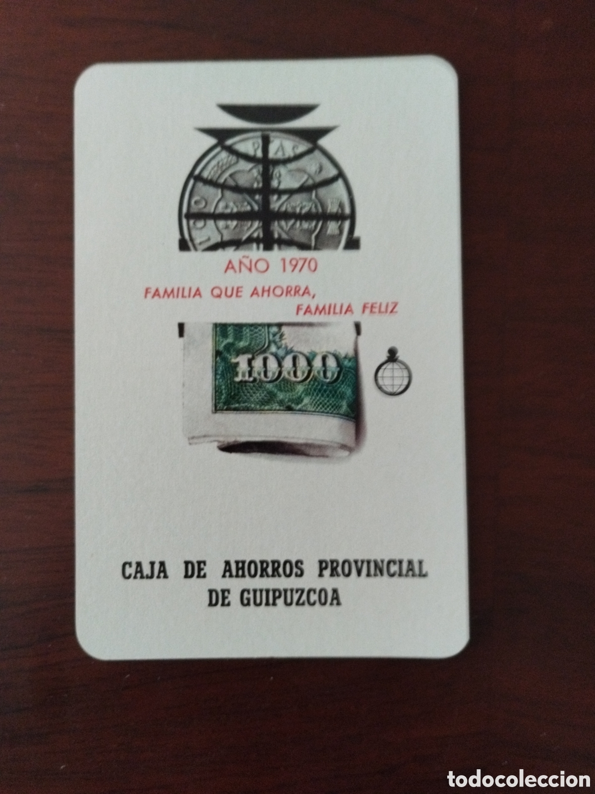 Colecionismo Calend&aacute;rios: Calendario fournier caja provincial de Guip&uacute;zcoa a&ntilde;o 1970