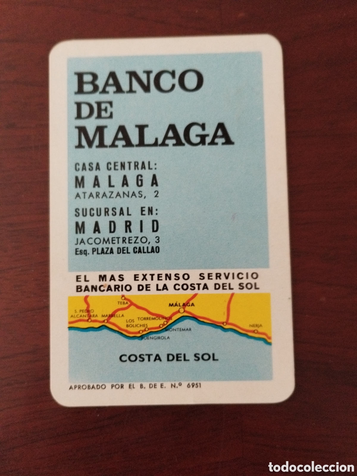 Collectionnisme Calendriers: Calendario fournier banco de M&aacute;laga a&ntilde;o 1968