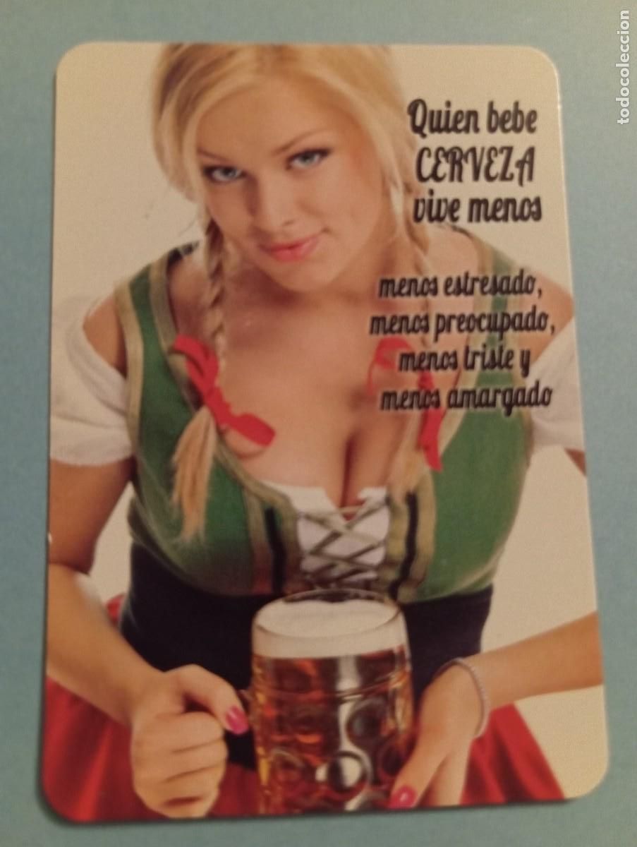 Coleccionismo Calendarios: 1 CALENDARIO DE ** QUIEN BEBE CERVEZA VIVE MENOS... *&rdquo; . A&Ntilde;O 2016