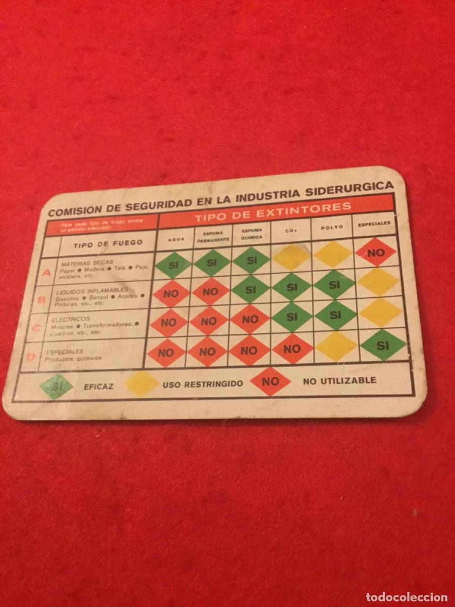 Sammeln von Kalendern: Calendario comisi&oacute;n de seguridad en la industria siderometalurgica , 1970 restos de adhesivo
