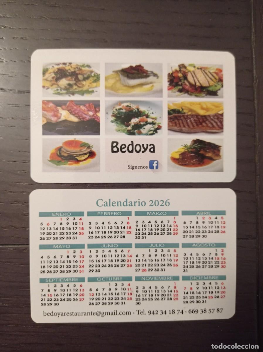 Coleccionismo Calendarios: CALENDARIO PUBLICITARIO. BEDOYA RESTAURANTE. A&Ntilde;O 2026