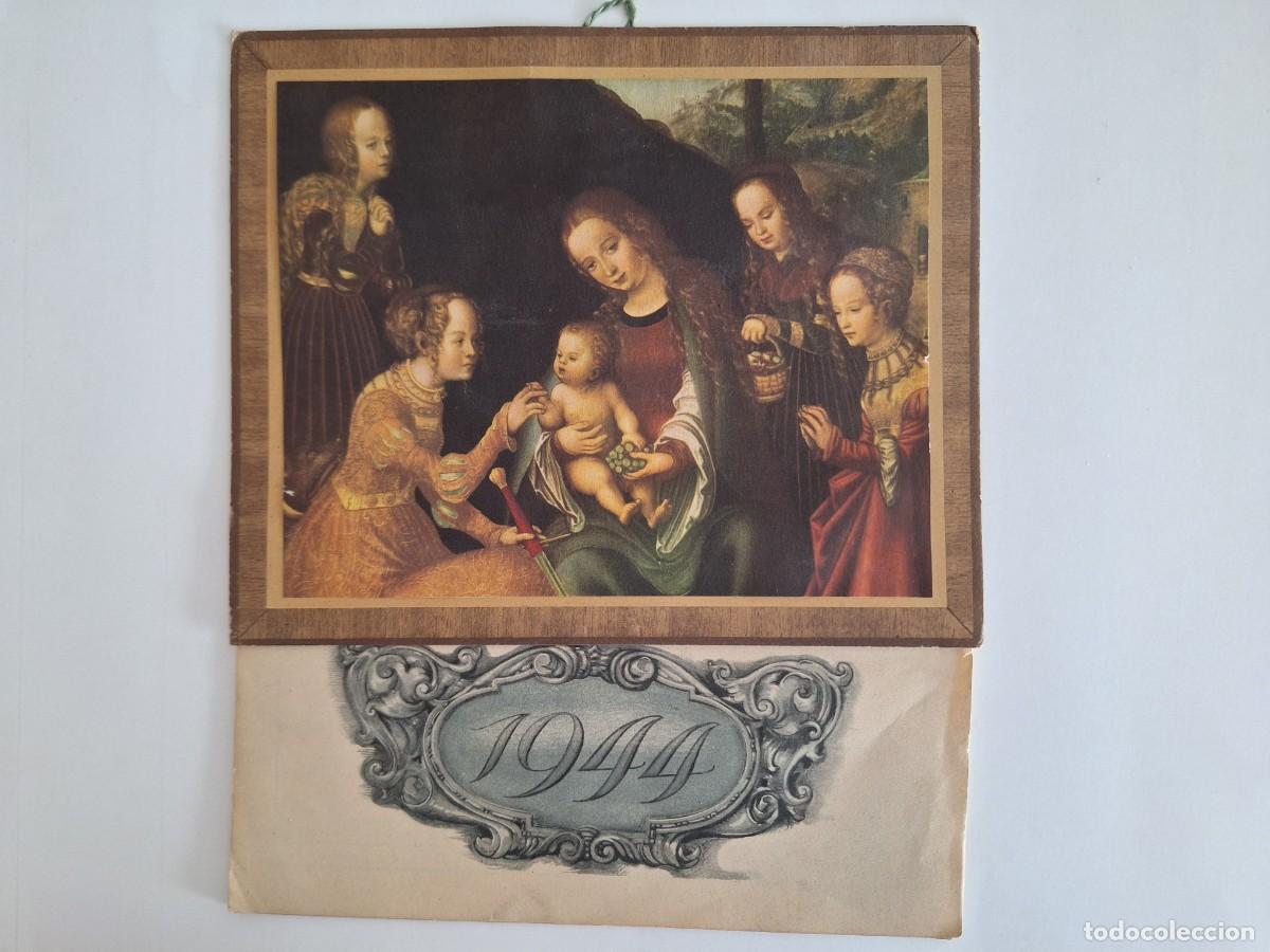 Sammeln von Kalendern: ANTIGUO ALMANAQUE A&Ntilde;O 1944 CALENDARIO SANTORAL IMAGEN RELIGIOSA ADORACION MARIA NI&Ntilde;O JESUS RV