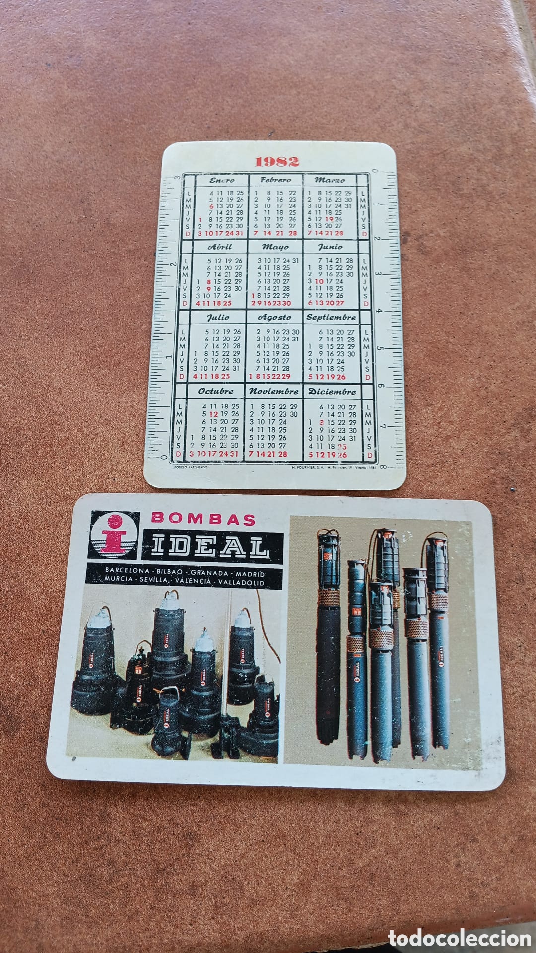 Coleccionismo Calendarios: Calendario Fournier Bombas Ideal
