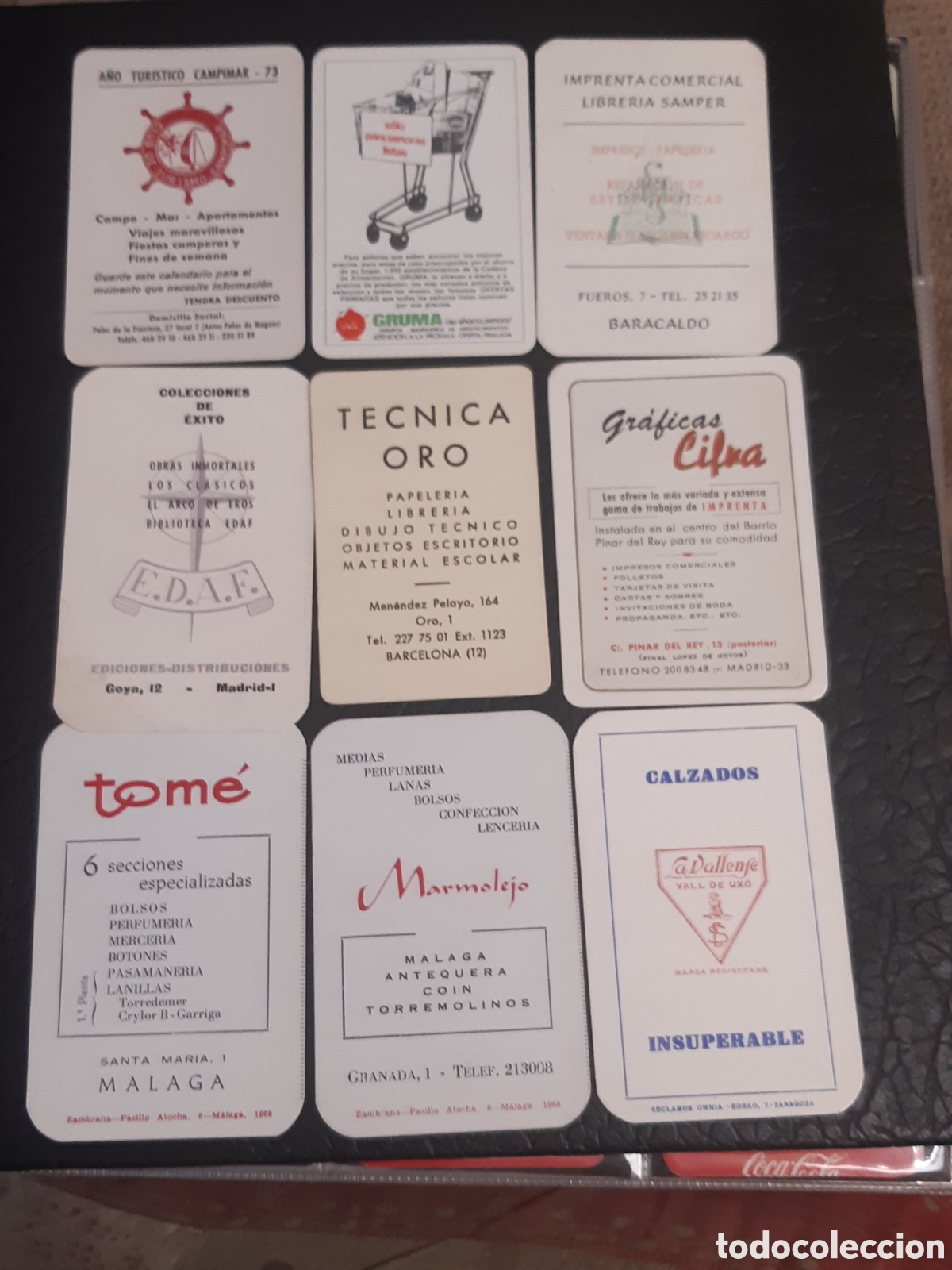 Coleccionismo Calendarios: Calendarios antiguos. Lote 9 calendarios