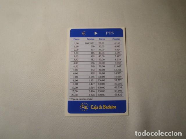 Coleccionismo Calendarios: Tarjeta conversi&oacute;n Euros a Pesetas y Pesetas a Euros.