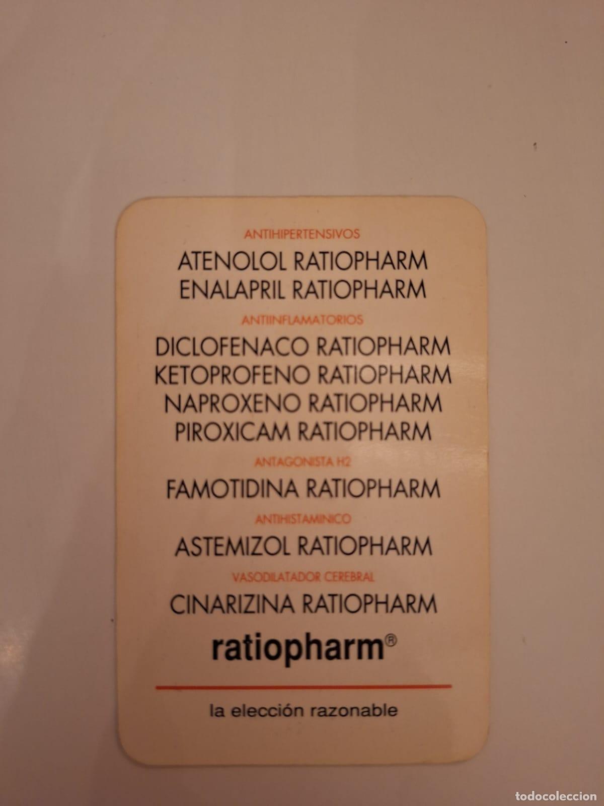 Coleccionismo Calendarios: Calendario Laboratorios farmac&eacute;uticos Ratipharm A&ntilde;o 1993 Publicidad