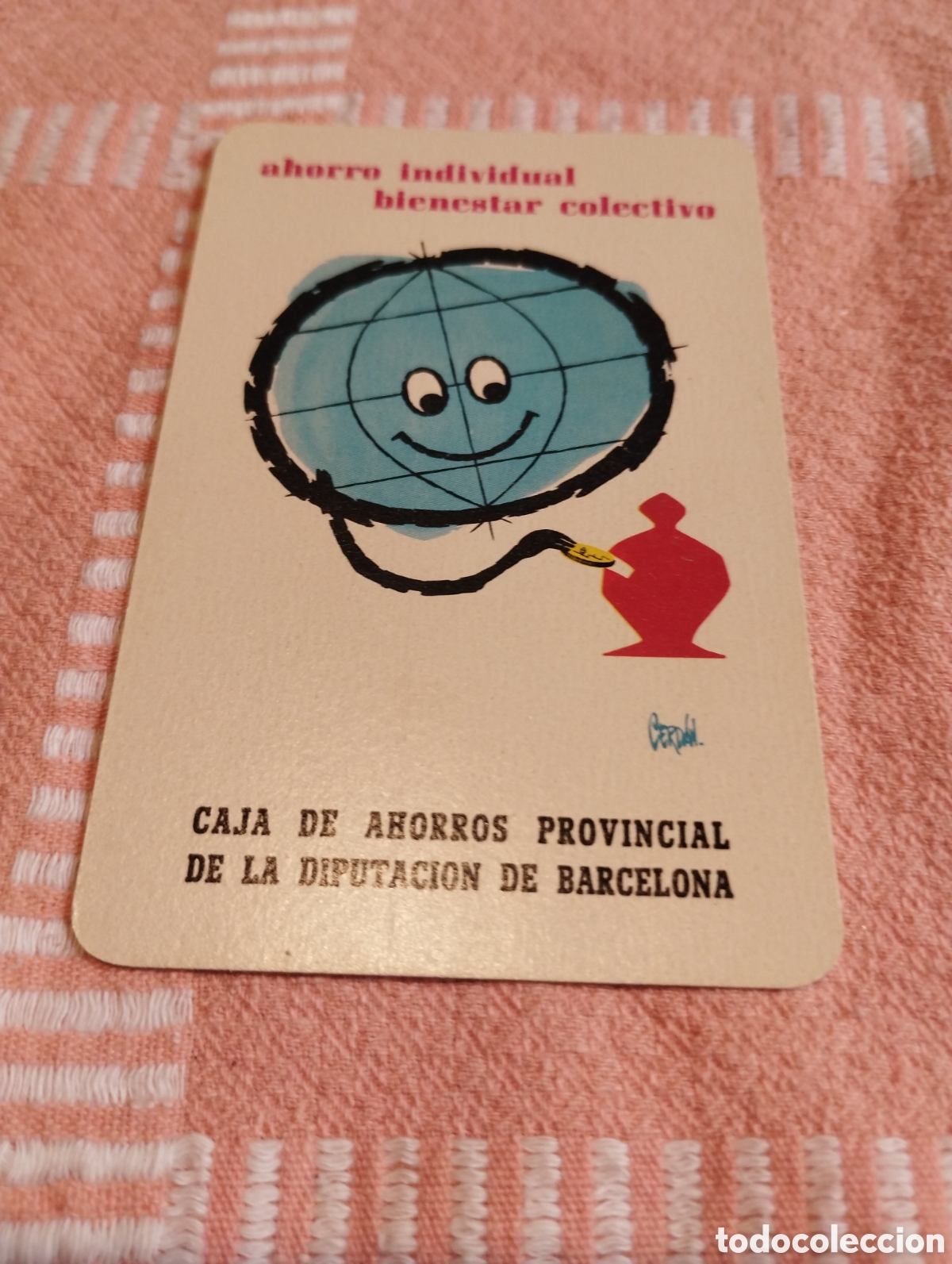 Coleccionismo Calendarios: Calendario de bolsillo de Fournier a&ntilde;o 1962 caja de Ahorros provincial de Barcelona
