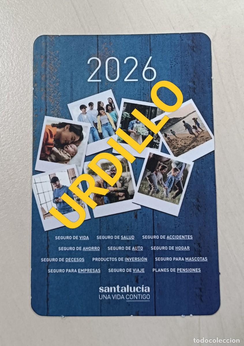 Coleccionismo Calendarios: CALENDARIO BOLSILLO - A&Ntilde;O 2026 - SANTA LUC&Iacute;A SEGUROS