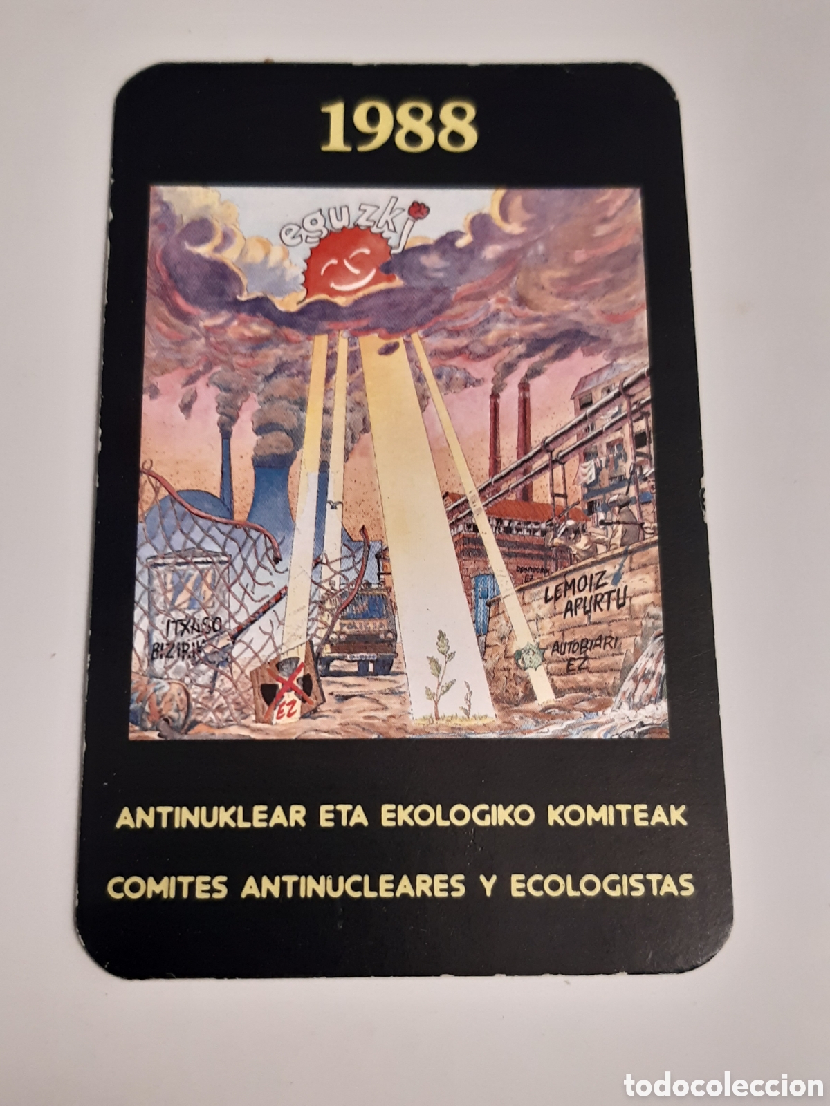 Coleccionismo Calendarios: Calendario Eguzki antinuclear 1988