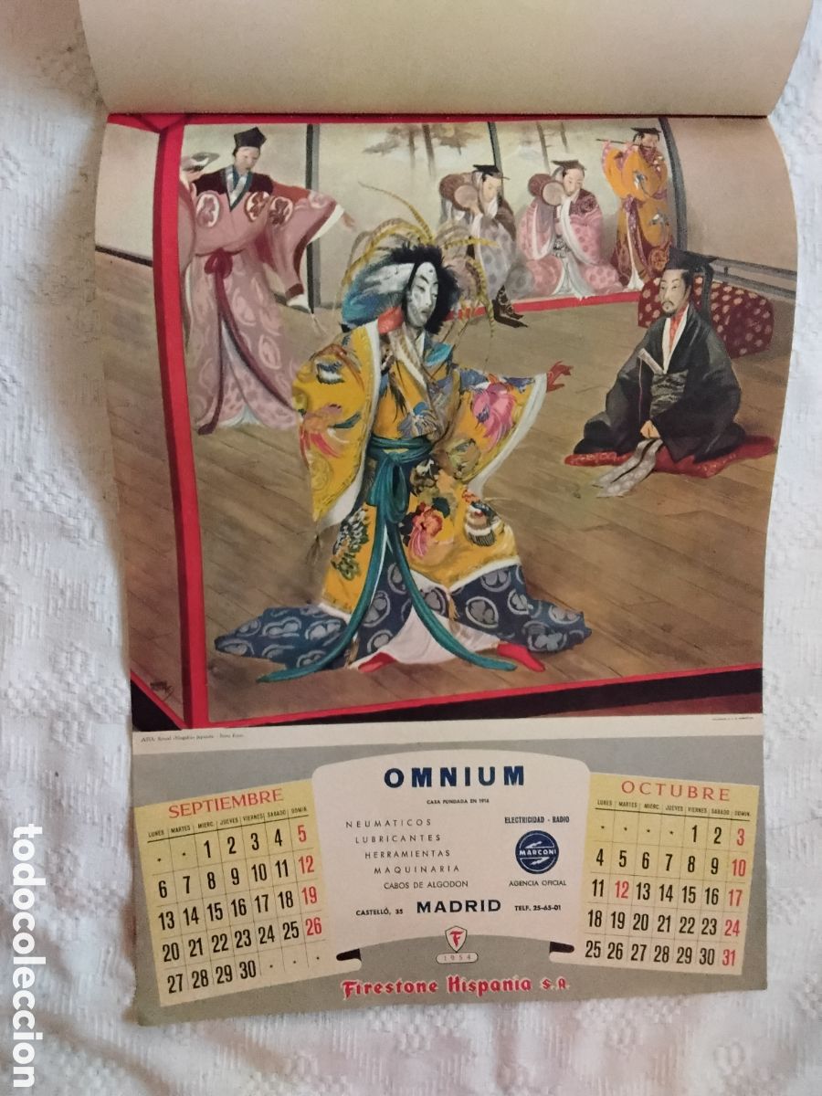 Coleccionismo calendarios: CALENDARIO FIRESTONE HISPANIA 1954 - Foto 6
