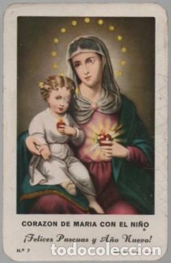 Coleccionismo Calendarios: CALENDARIO FOURNIER CORAZON DE MARIA NI&Ntilde;O A&Ntilde;O 1962 CAL-11019
