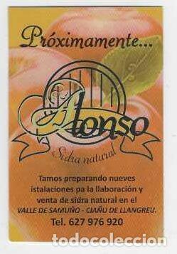 Coleccionismo Calendarios: CALENDARIO DE BOLSILLO A&Ntilde;O 2014 BEBIDAS - SIDRA NATURAL ALONSO - ASTURIAS- VER FOTO REVERSO
