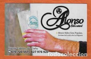 Coleccionismo Calendarios: CALENDARIO DE BOLSILLO A&Ntilde;O 2018 BEBIDAS - SIDRA NATURAL ALONSO - ASTURIAS- VER FOTO REVERSO