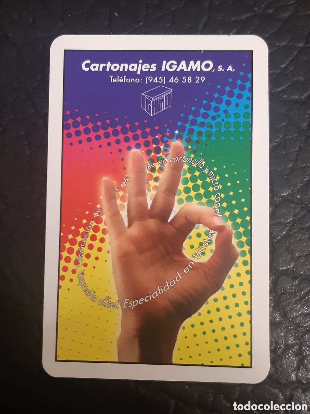 Coleccionismo Calendarios: Calendario fournier Igamo 1998