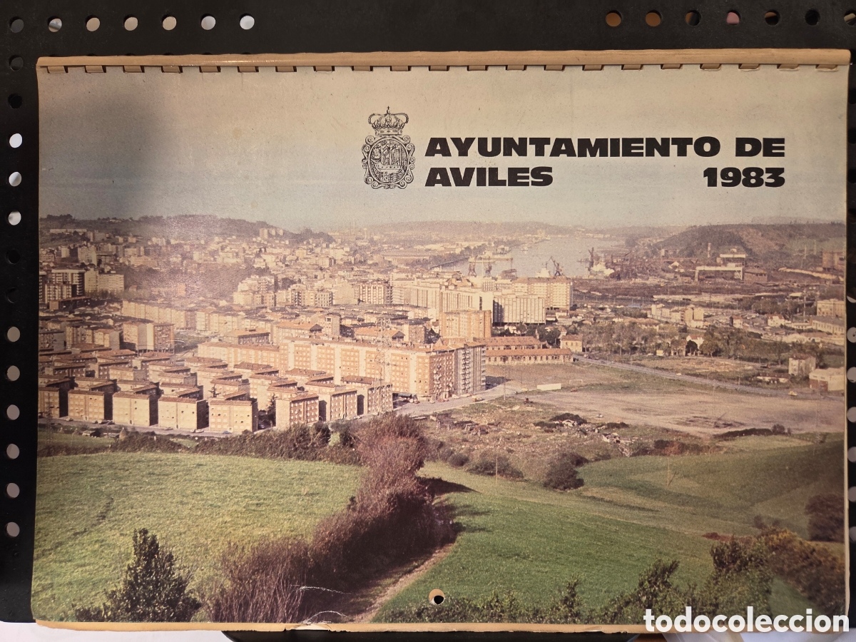 Colecionismo Calend&aacute;rios: Aviles (Asturias) - Ayuntamiento - Calendario 1983 ilustrado - Completo