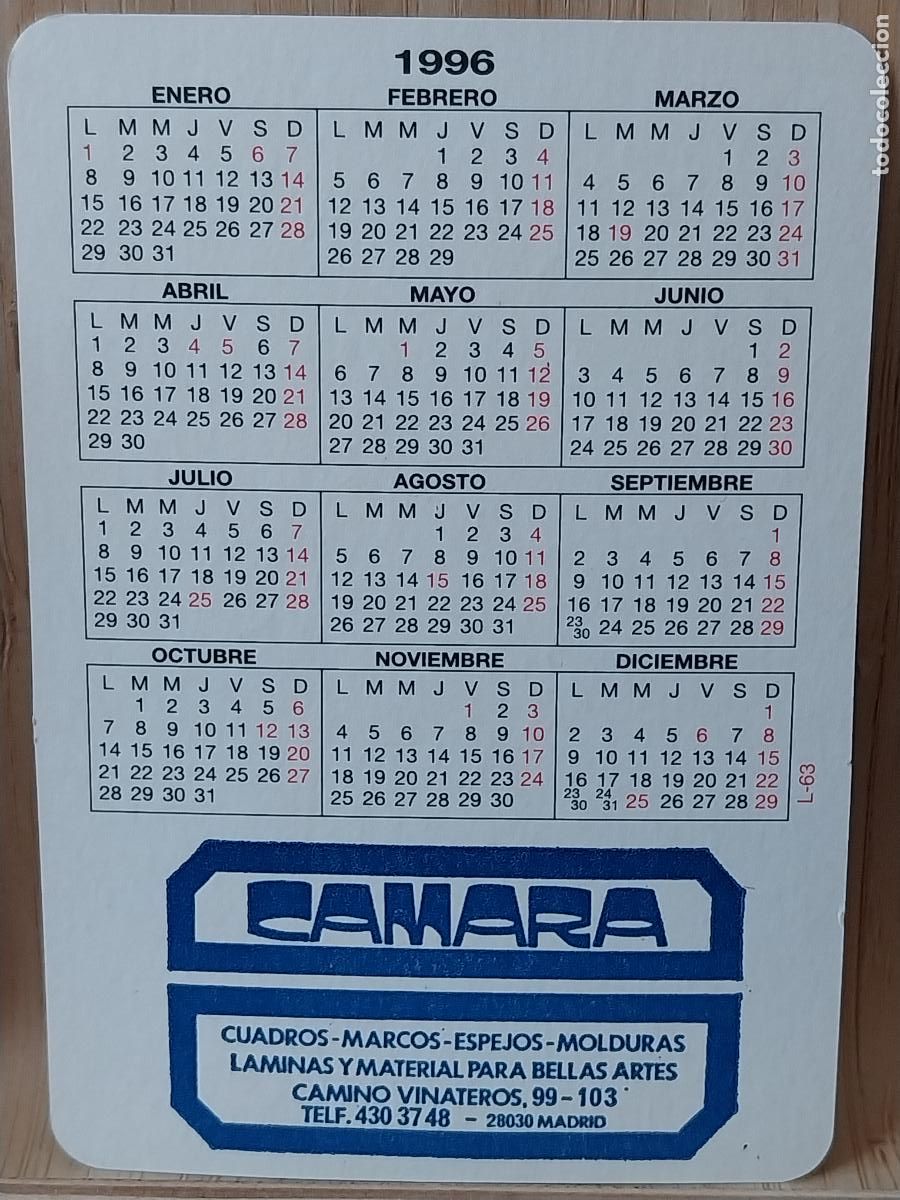 Coleccionismo Calendarios: ILUSTRACION MUJERES CALENDARIO A&Ntilde;O 1996 * PUBLI CAMARA ESPEJOS REF L 63