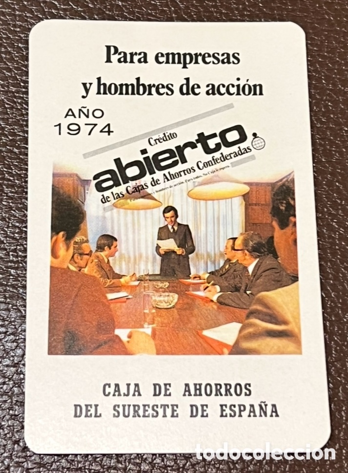 Coleccionismo Calendarios: Calendario de Bolsillo. Caja de Ahorros del Sureste de Espa&ntilde;a. Fournier. 1974.