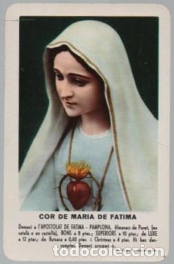 Coleccionismo Calendarios: CALENDARIO FOURNIER CORAZON MARIA FATIMA A&Ntilde;O 1961 CAL-11031