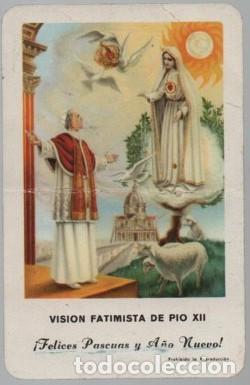 Coleccionismo Calendarios: CALENDARIO FOURNIER VISION FATIMISTA PIO XII A&Ntilde;O 1960 CAL-11035